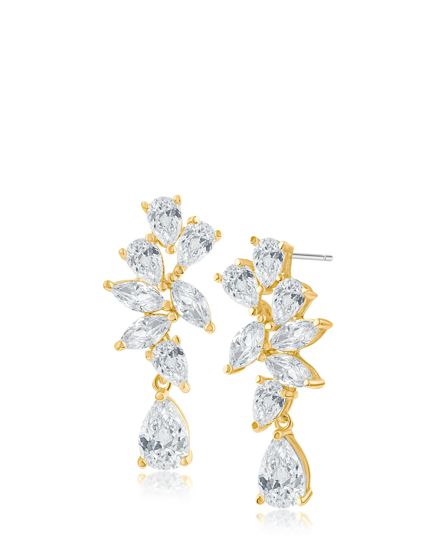 Pear and Marquise Drop Earrings