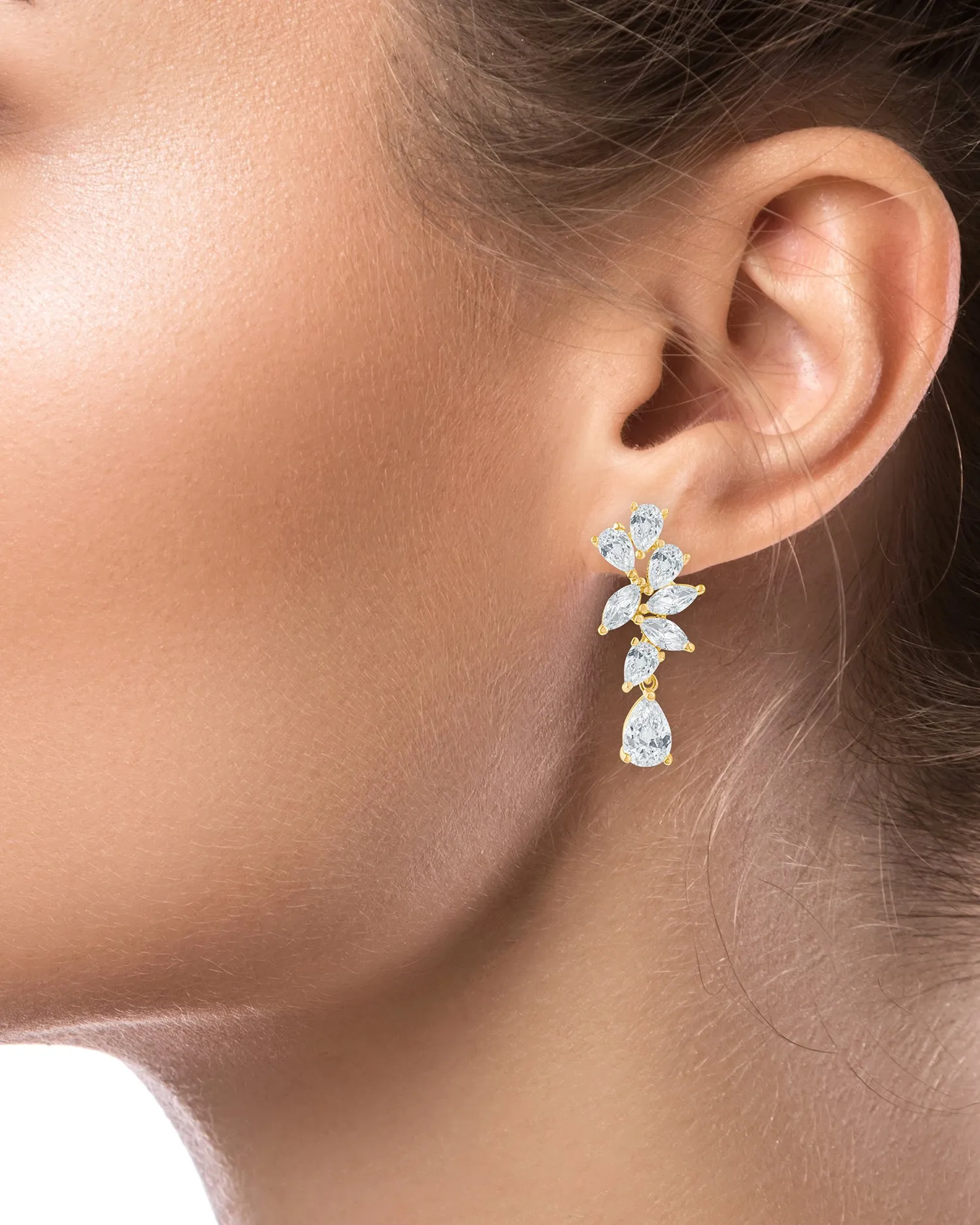 Pear and Marquise Drop Earrings