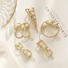 Premium Faux Crystal Pearl Hair Pin - Set of 5