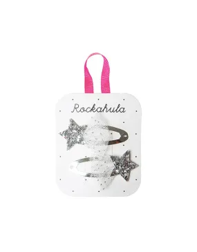ROCKAHULA - Bedazzle Glitter Star Clips Silver