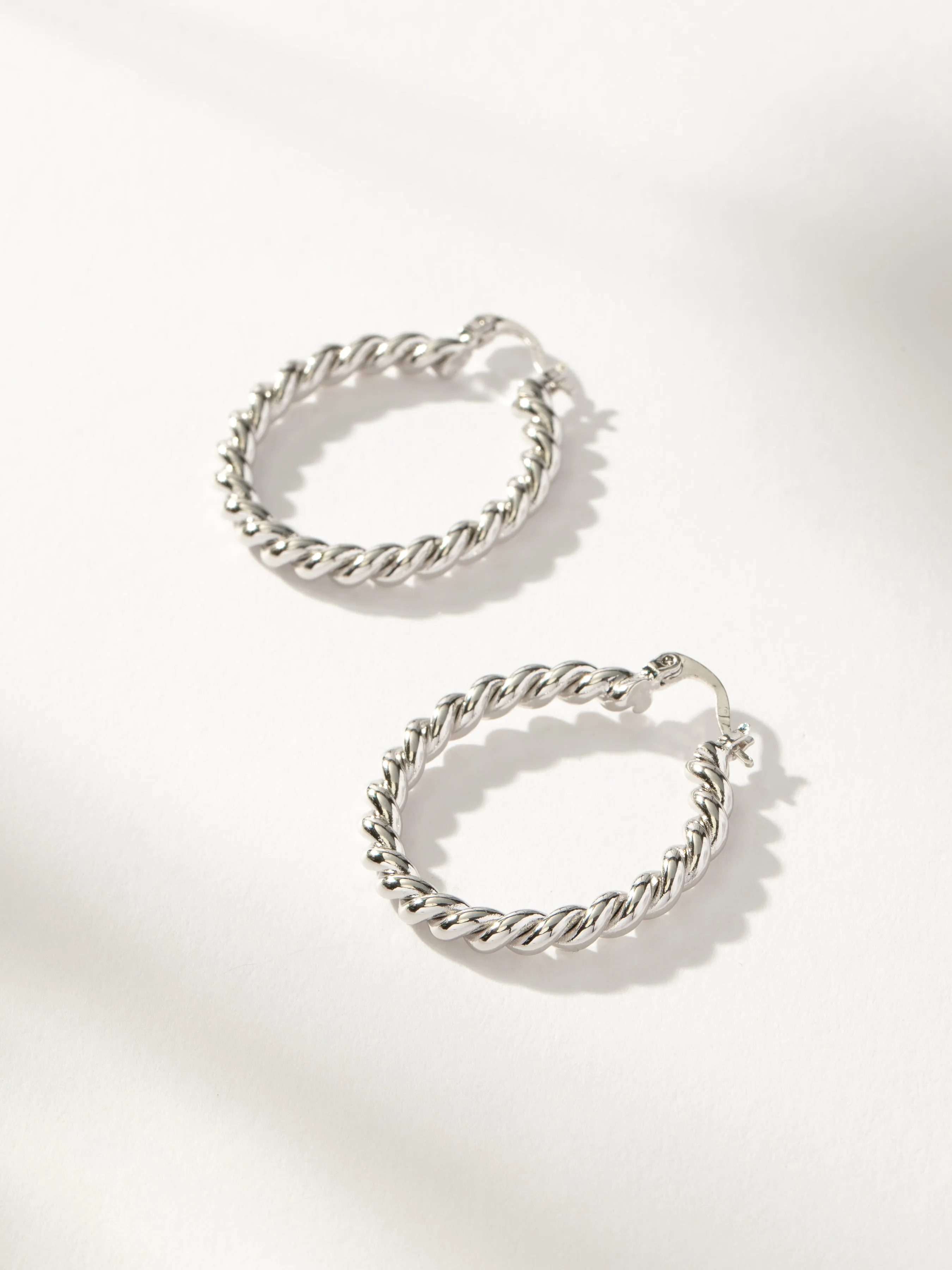Rope Twist Hoop Earrings