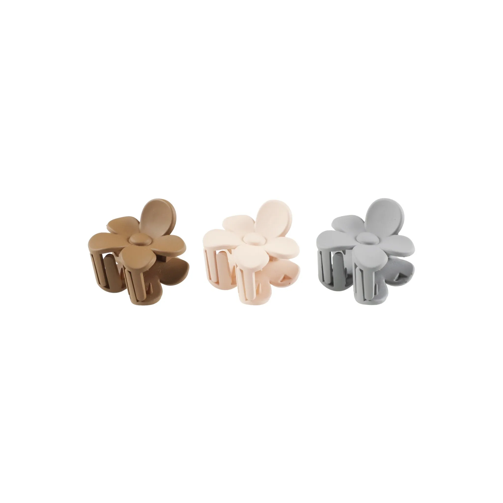 Rylee   Cru Flower Clip Set - Shell-Dusty Blue-Saddle