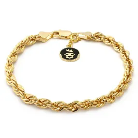 Solid Gold 3mm Rope Bracelet