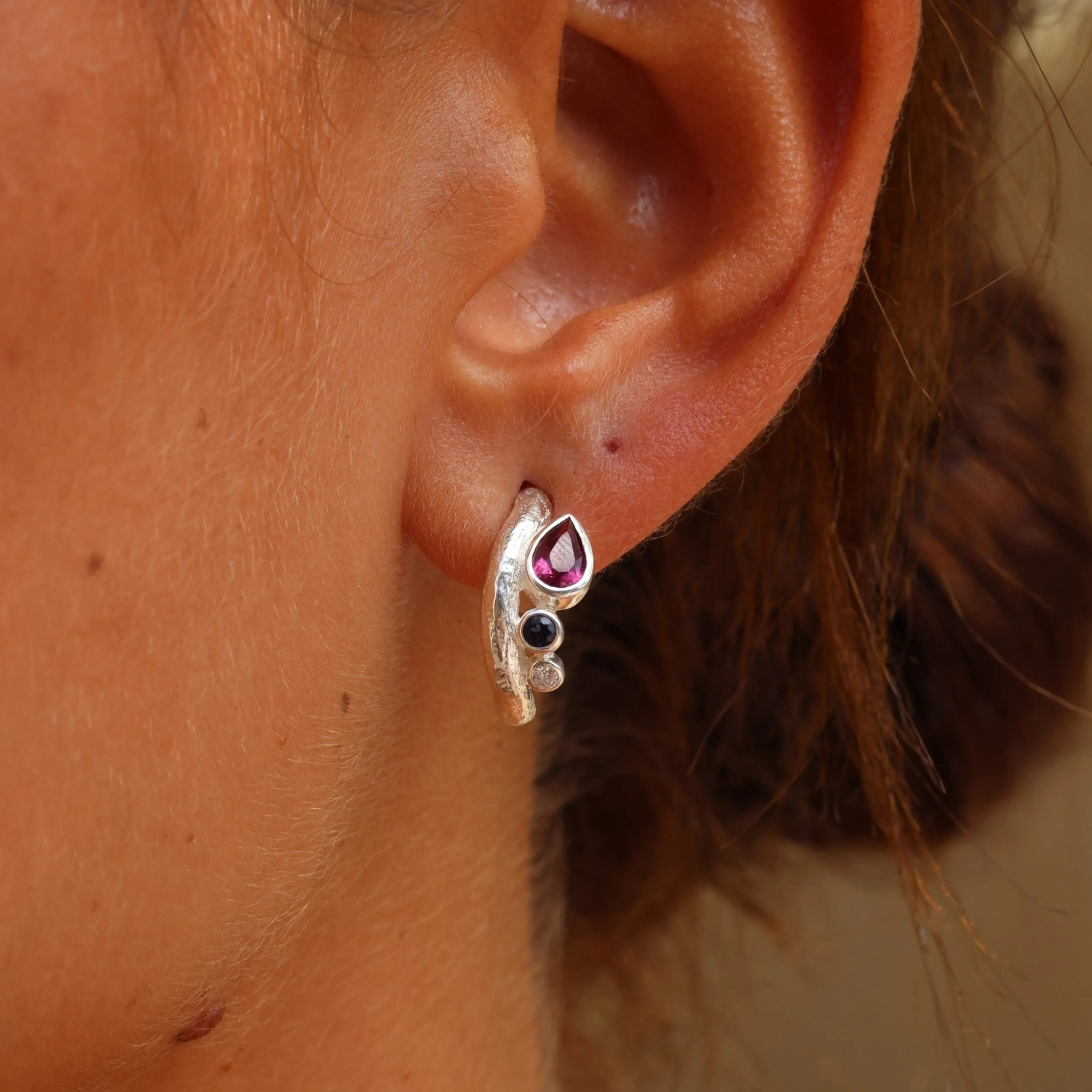 Sorrento Silver Hoops