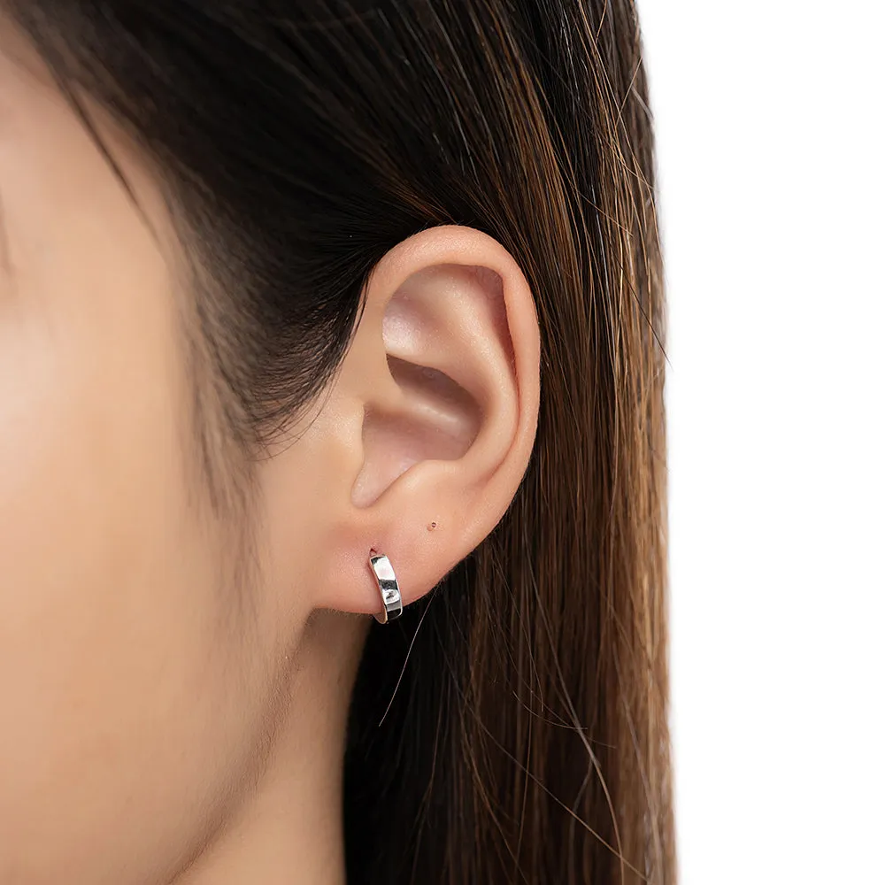 Sterling Silver Huggie Hoop Earrings