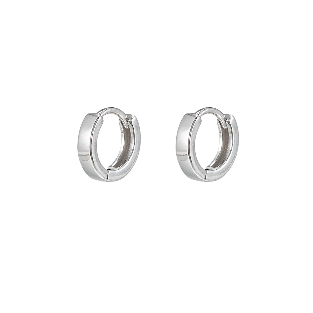 Sterling Silver Huggie Hoop Earrings