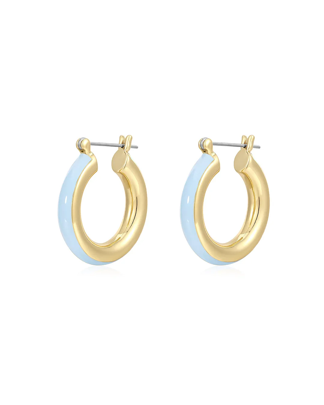Stripe Baby Amalfi Hoops- Baby Blue- Gold