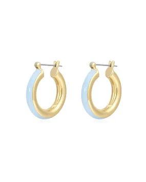 Stripe Baby Amalfi Hoops- Baby Blue- Gold