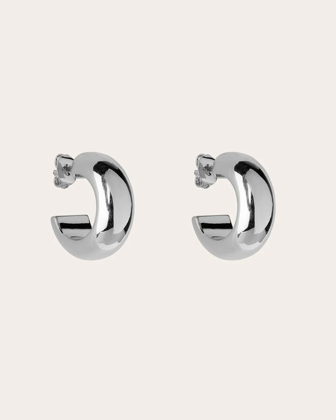 The Chunky hoops - silver plated