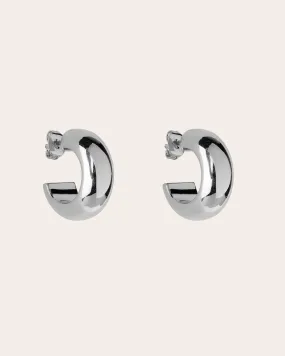 The Chunky hoops - silver plated
