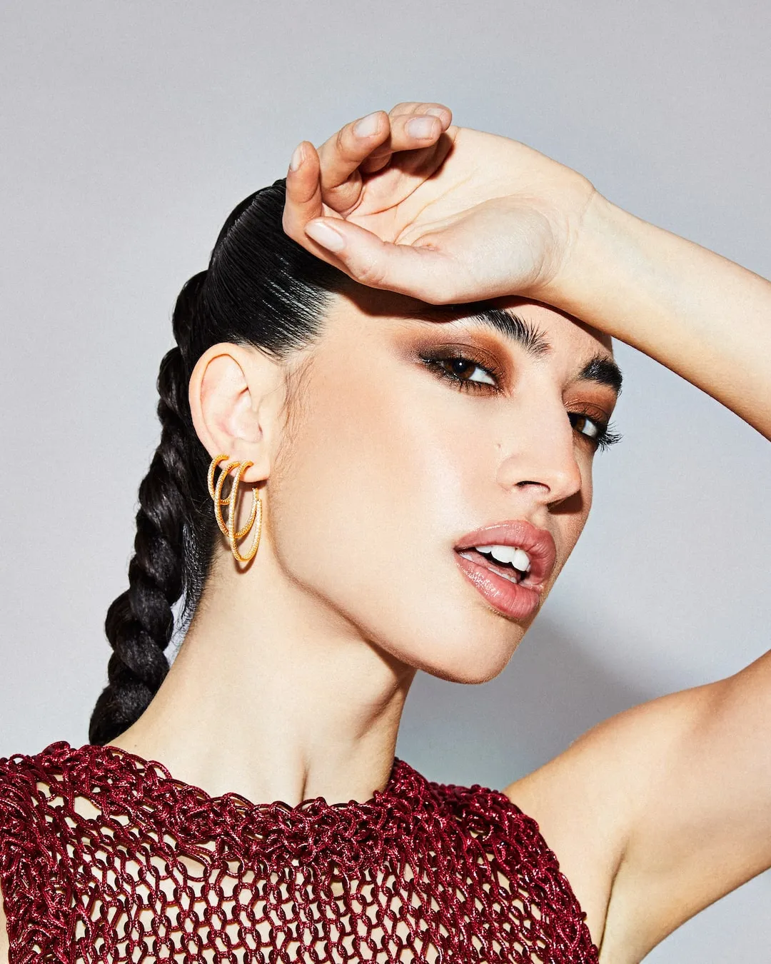 The Go-To Glam hoops M - gold plated