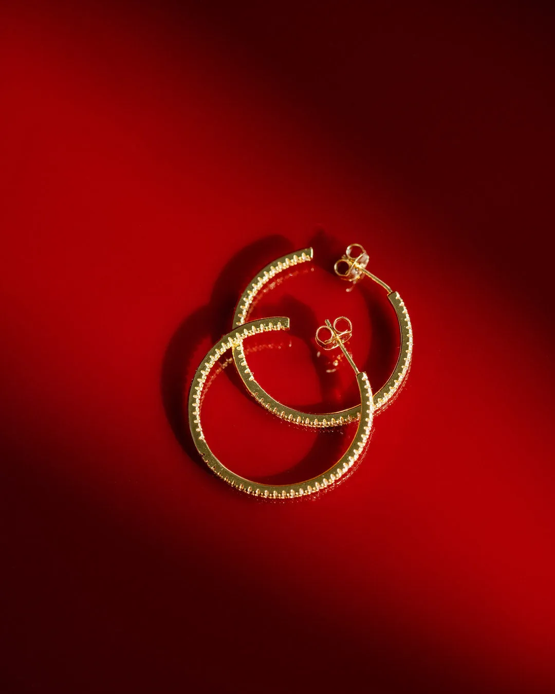 The Go-To Glam hoops M - gold plated