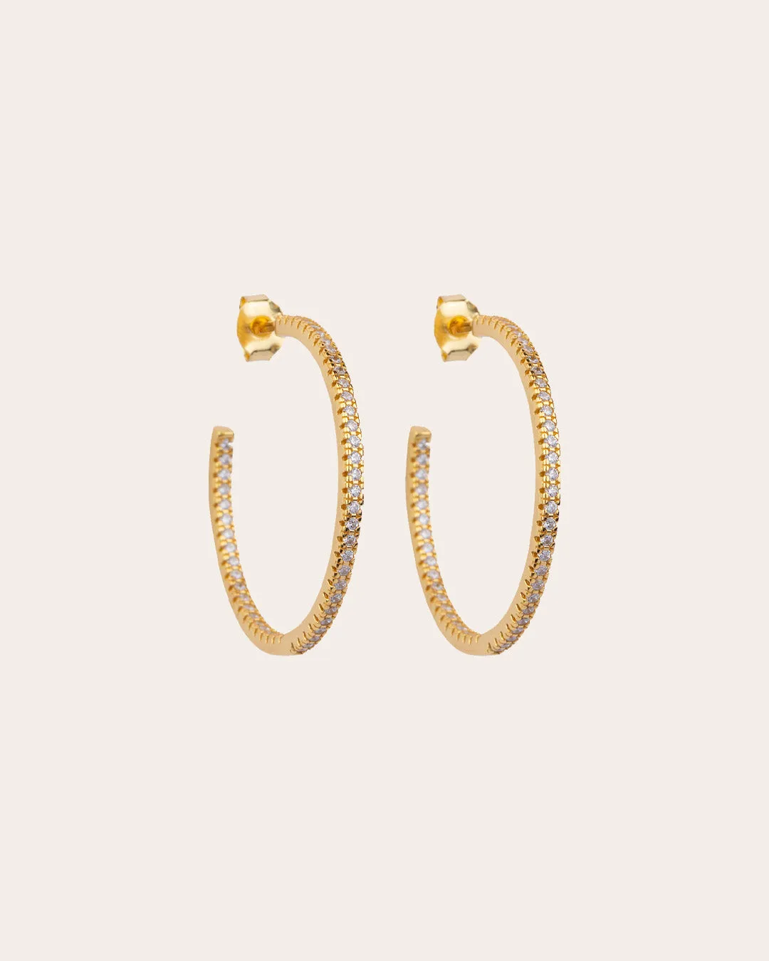 The Go-To Glam hoops M - gold plated