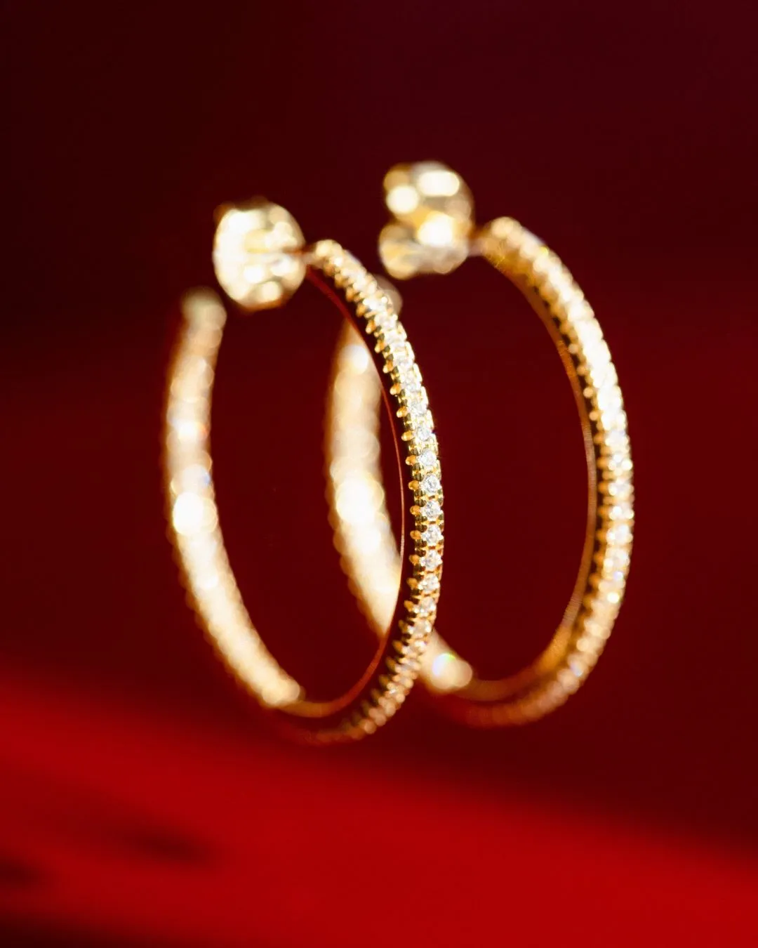 The Go-To Glam hoops M - gold plated