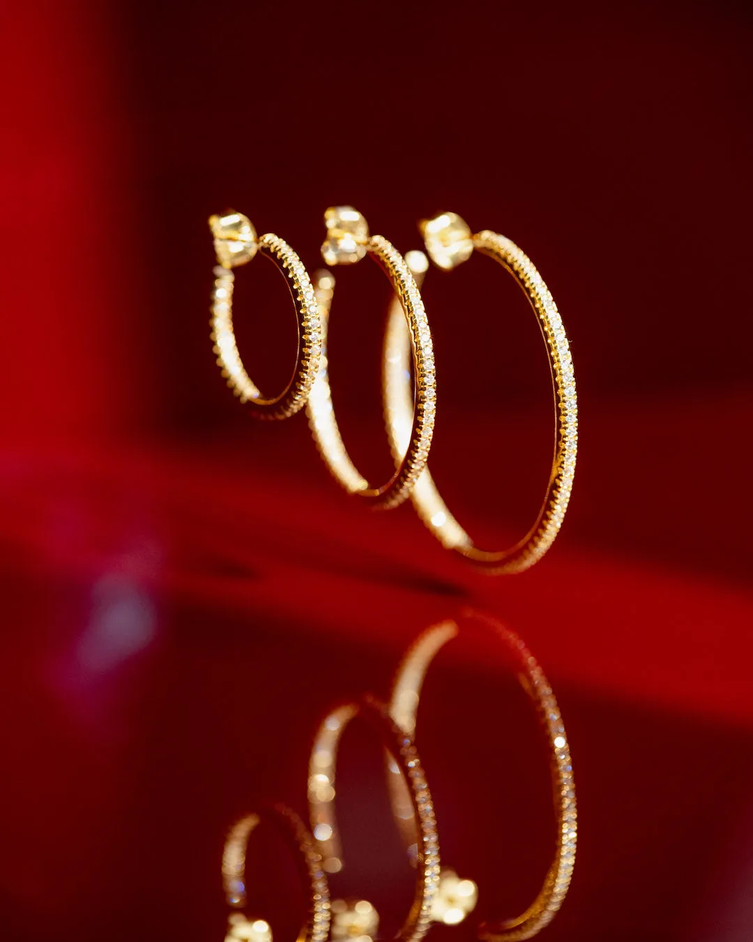 The Go-To Glam hoops M - gold plated