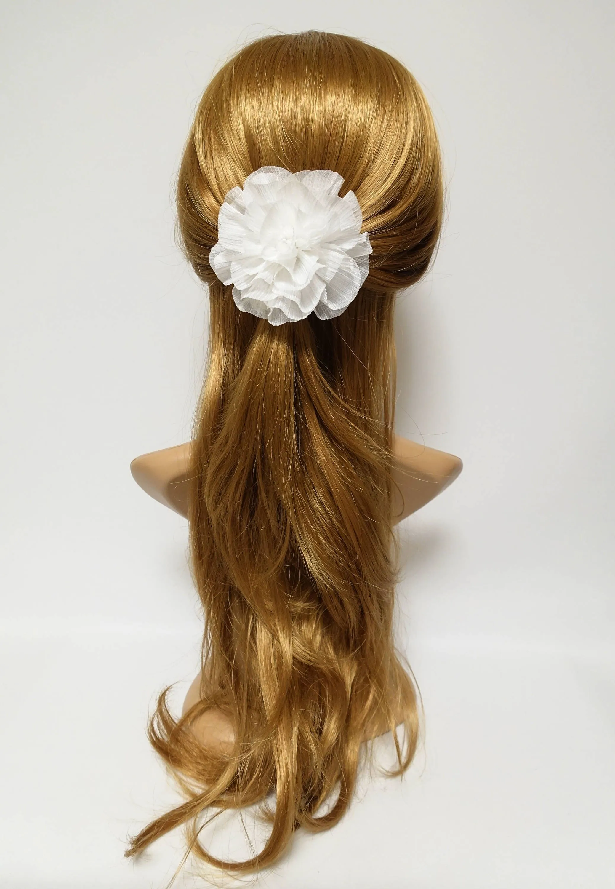 White Flower Hair Clip Corsage Wedding Bride Hair Clip Multi Functional Flower Accessory Collection 2
