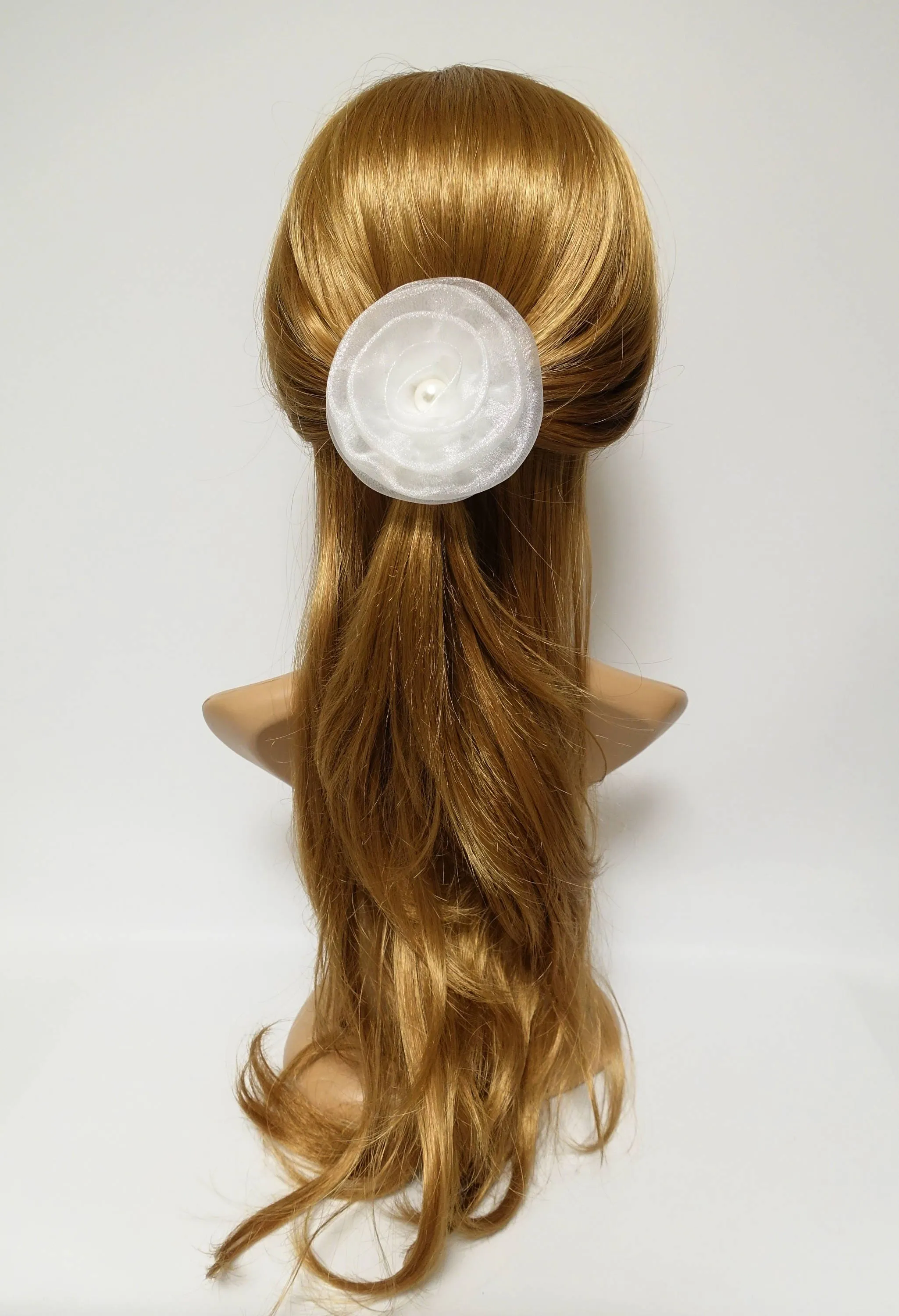 White Flower Hair Clip Corsage Wedding Bride Hair Clip Multi Functional Flower Accessory Collection 2