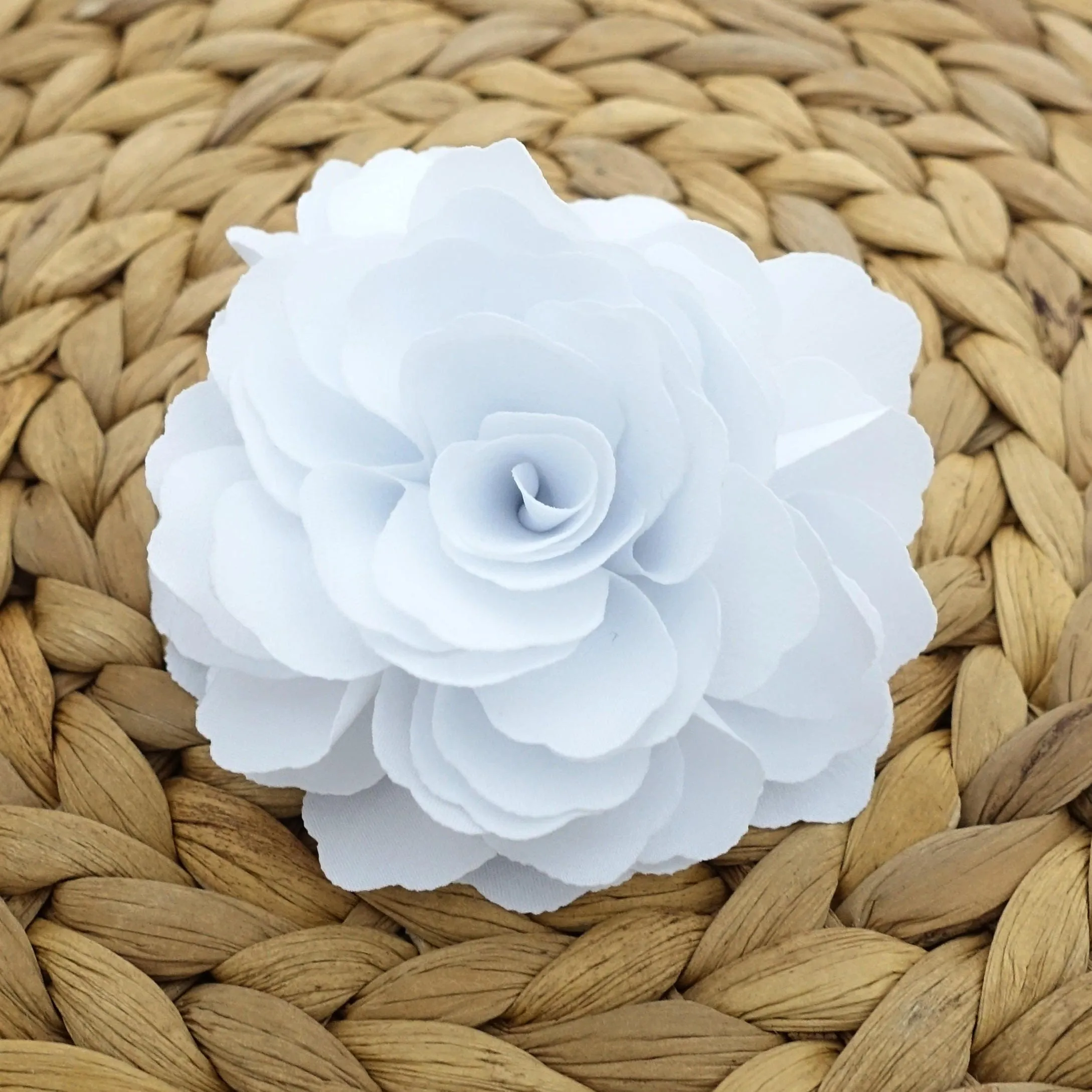 White Flower Hair Clip Corsage Wedding Bride Hair Clip Multi Functional Flower Accessory Collection 2