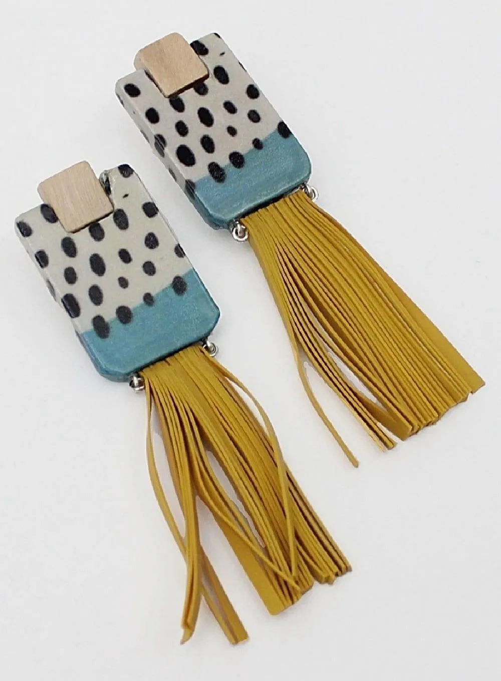 Yellow Tassel Earrings